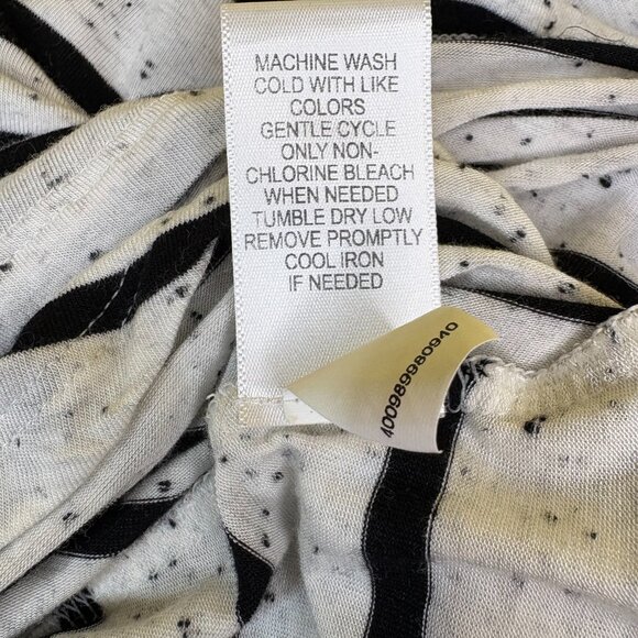 Apt. 9 Womens Micro Modal Striped Top Size L Black & White Lightweight Stretchy - Picture 4 of 7